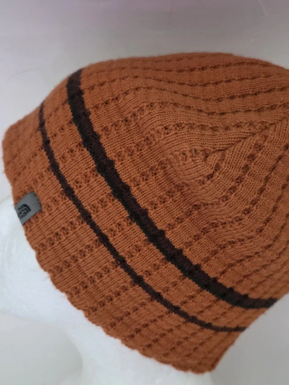 North Face Burnt Orange Knit Beanie Unisex MENS Winter Outdoor Ski Snowboard